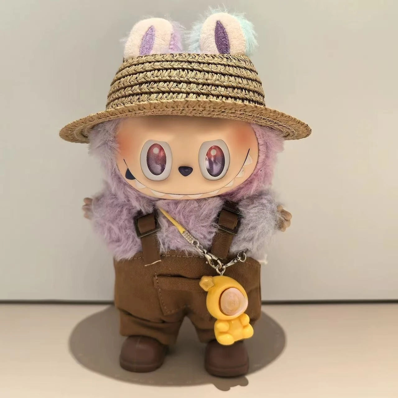 17cm Mini Plush Doll'S Clothes Outfit Accessories For Korea Kpop Exo Labubu Idol Dolls Macaron overalls Clothing Gift