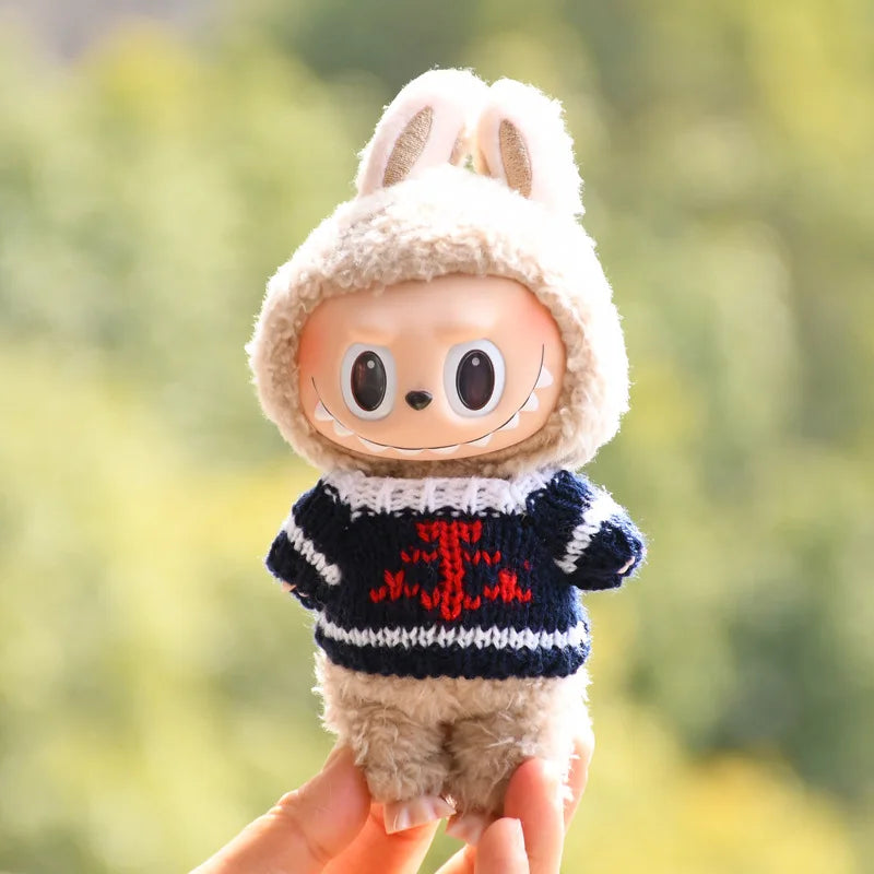 17cm Cute Mini Plush Doll'S Clothes Outfit Accessories For Korea Kpop Exo Labubu Idol Dolls Sweater Clothing DIY Kids Girl Gift