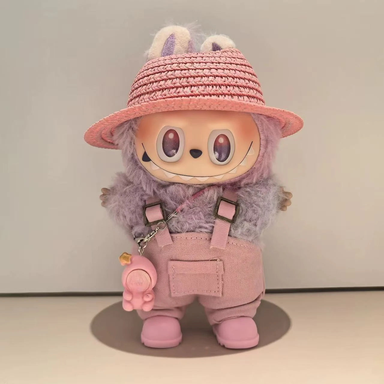 17cm Mini Plush Doll'S Clothes Outfit Accessories For Korea Kpop Exo Labubu Idol Dolls Macaron overalls Clothing Gift
