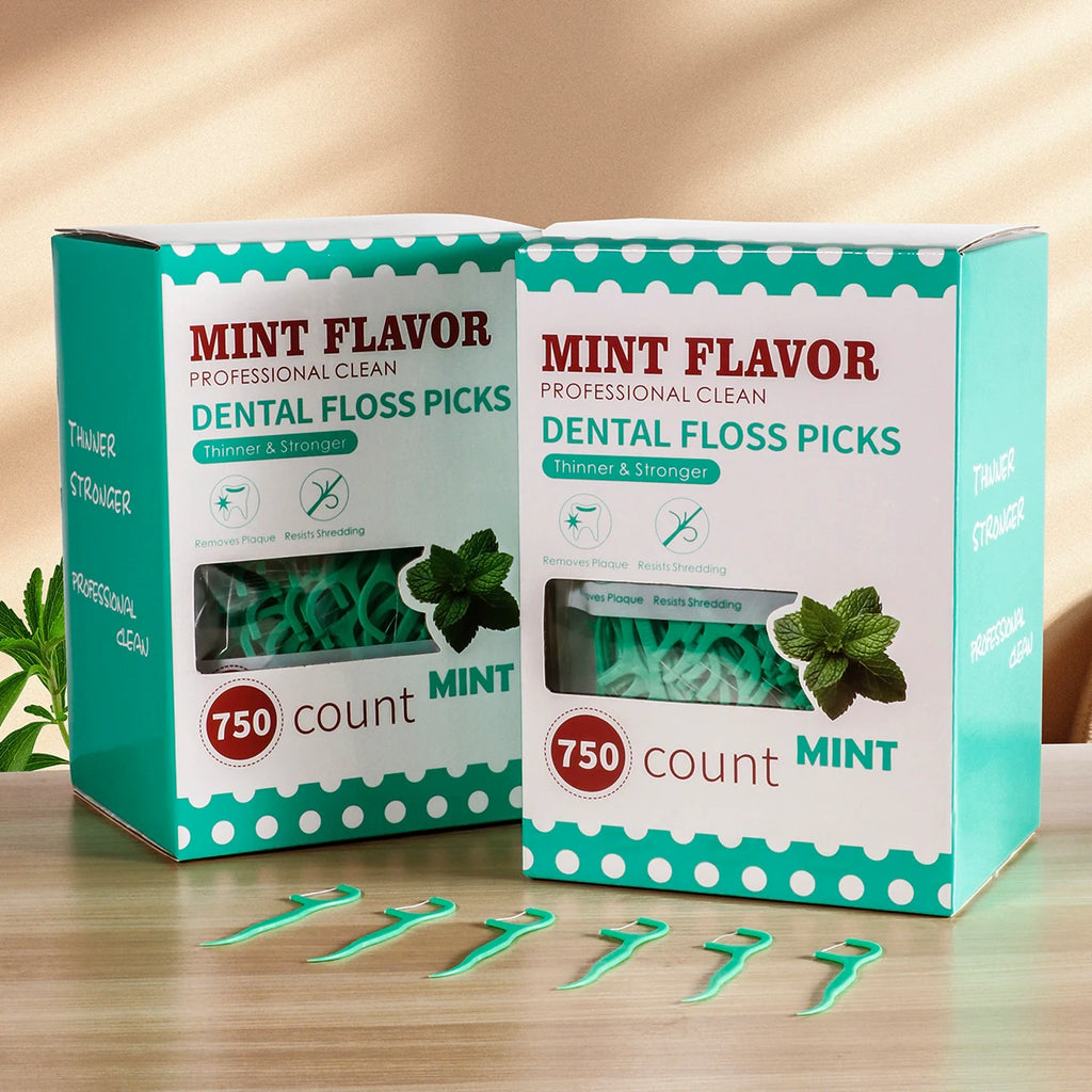 Mint dental floss stick - home portable disposable care dental floss stick - oral care - deep cleaning - interdental cleaning